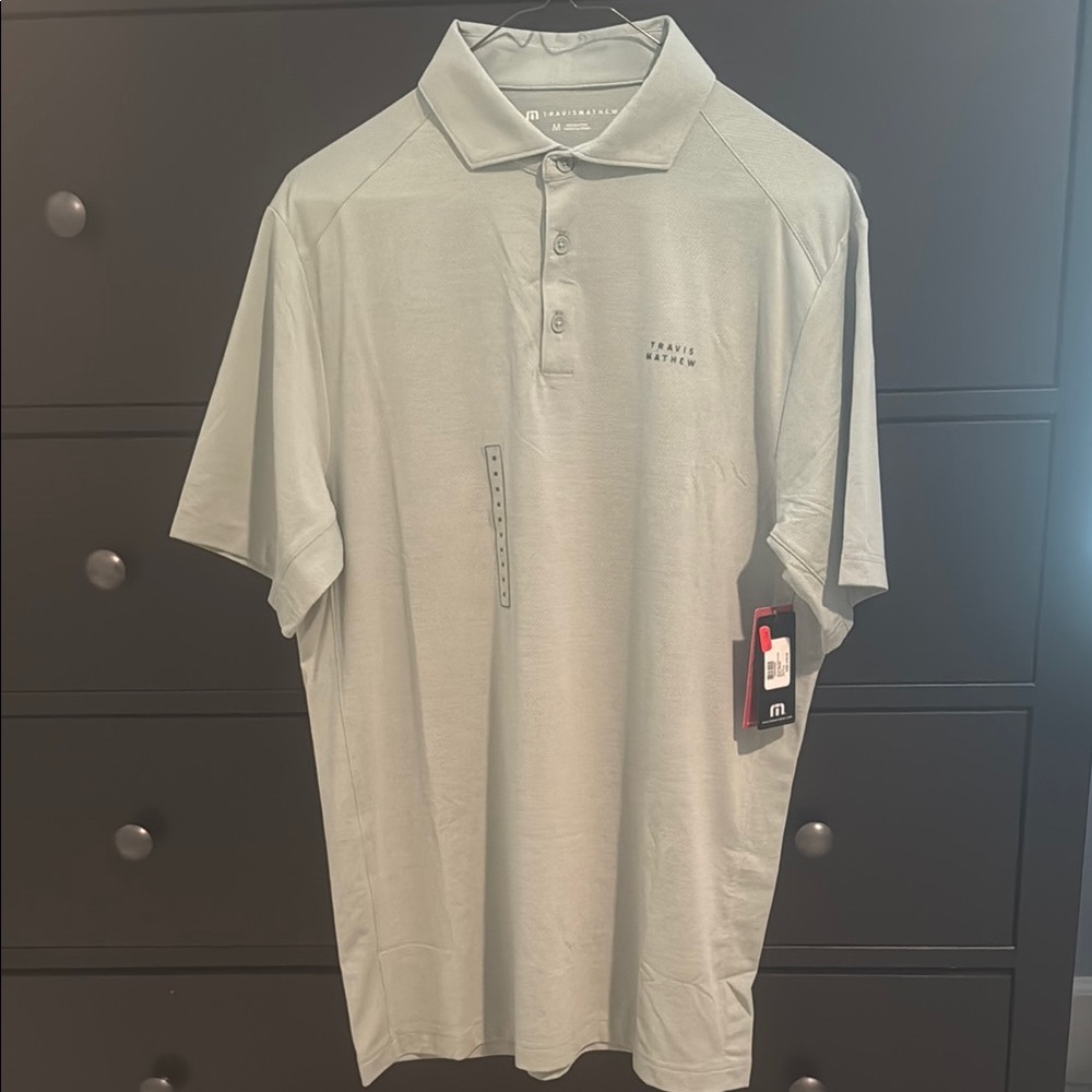 Travis Mathew Men's Light Gray Polo Shirt